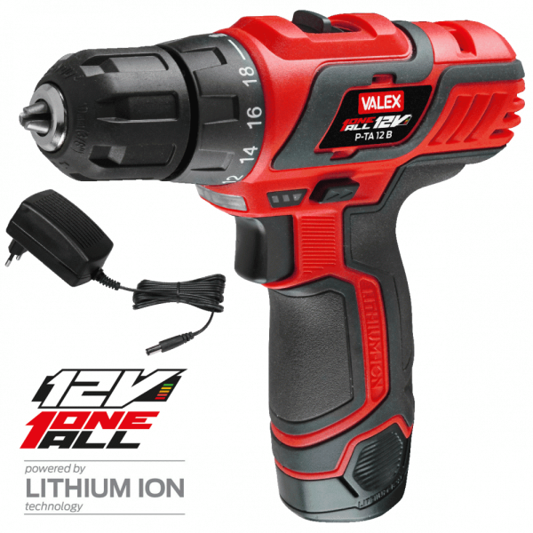 Trapano Avvitatore a Batteria Litio 2Ah Valex 12V Mandrino Autoserrante