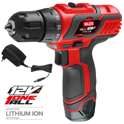 Trapano Avvitatore a Batteria Litio 2Ah Valex 12V Mandrino Autoserrante