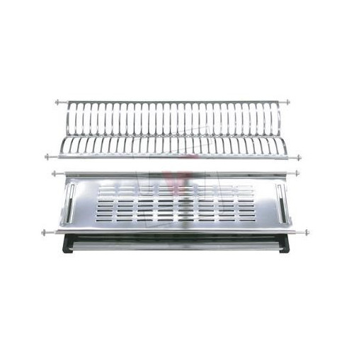 Scolapiatti Inox cm.85-87 C/Vassoio