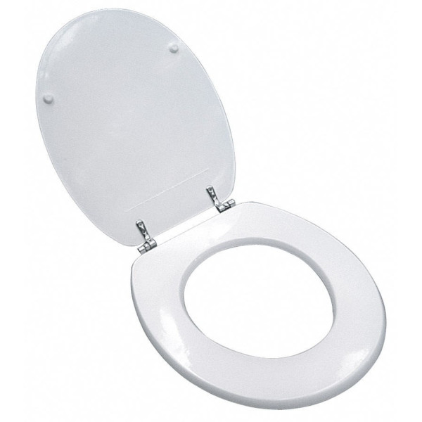 Sedile Universale in Legno per WC bianco