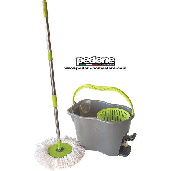 Secchio Mega Strizzo rotante con pedale per strizzare il mocio 16L