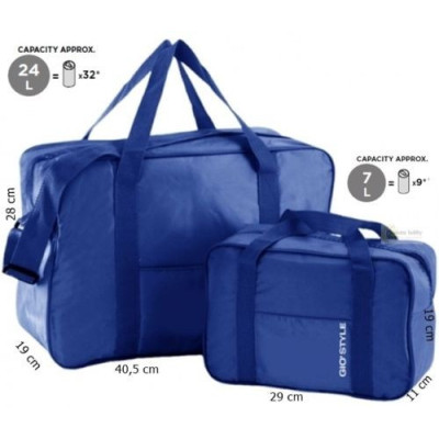 Set 2 borse termiche 24 7 litri termica borsa tracolla pranzo bottiglia lavoro Giò Style