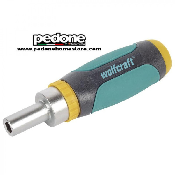 Mini cacciavite manuale con cricchetto, inclusi 5 inserti Wolfcraft 1237000