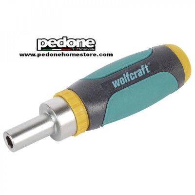 Mini cacciavite manuale con cricchetto, inclusi 5 inserti Wolfcraft 1237000
