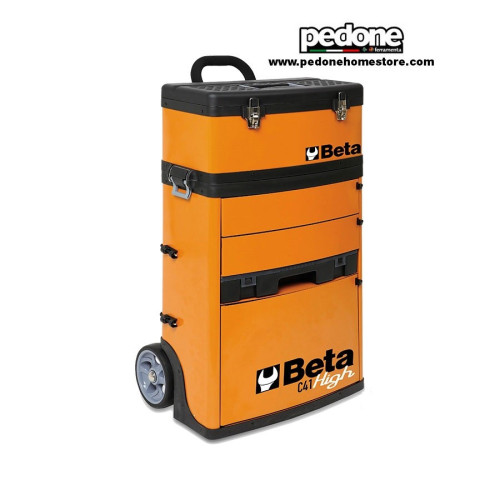 Trolley portautensili a due moduli sovrapponibili, colore Arancio "BETA" Art. C41H - 4100H