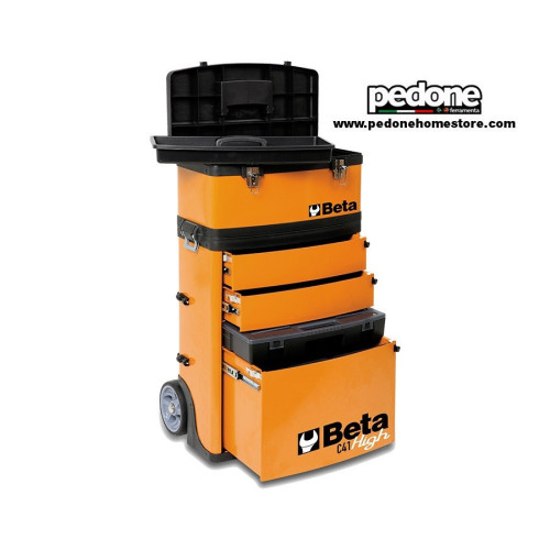 Trolley portautensili a due moduli sovrapponibili, colore Arancio "BETA" Art. C41H - 4100H