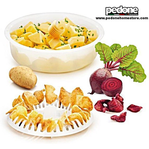 Cuoci Patate Patatine per Forno a Microonde Contenitore Cottura Cuocere Vapore