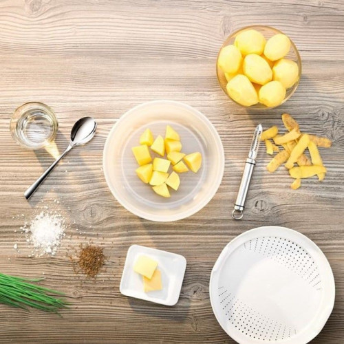 Cuoci Patate Patatine per Forno a Microonde Contenitore Cottura Cuocere Vapore