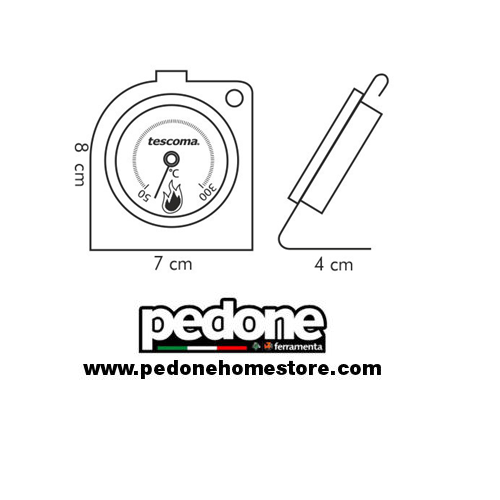 Termometro da forno Tescoma acciaio inox 636154 da 50 a 300°C Gradius