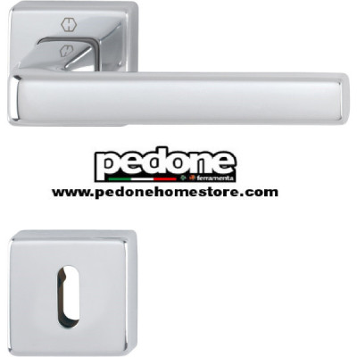 Maniglia Dublin Hoppe Per Porte Interne Cromo Lucido Alluminio Bocc Patent