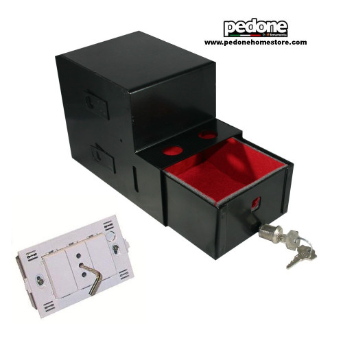 CASSAFORTE CASSETTO PORTA VALORI A SCOMPARSA FINTA PRESA INVISIBILE CAMA-Z-IT2