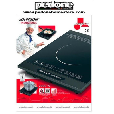 JOHNSON INDUZIONE FORNELLO PIASTRA A INDUZIONE 1800W CON TIMER E COMANDI TOUCH