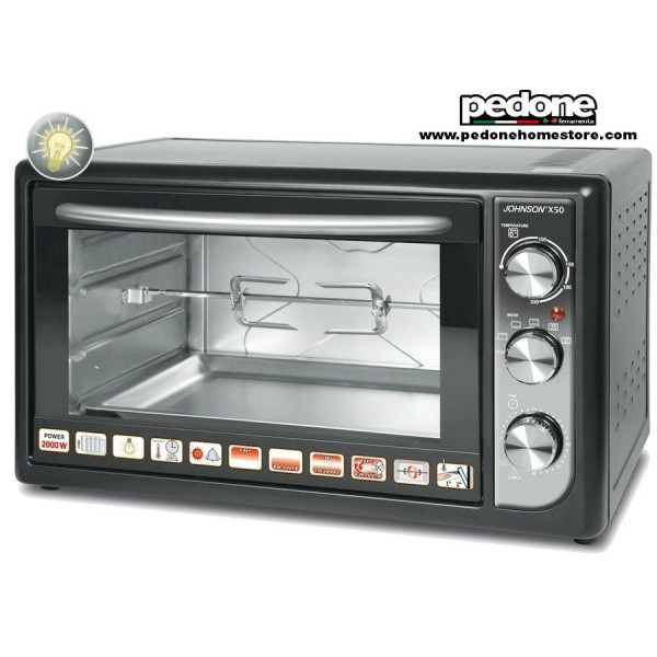 JOHNSON X50 Fornetto Elettrico Statico e Ventilato Potenza 2000 Watt Capacità 50