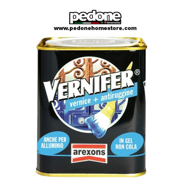 VERNIFER AREXONS PITTURA SMALTO GEL BRILLANTE VERNICE ANTIRUGGINE 2 in 1 0,750ml