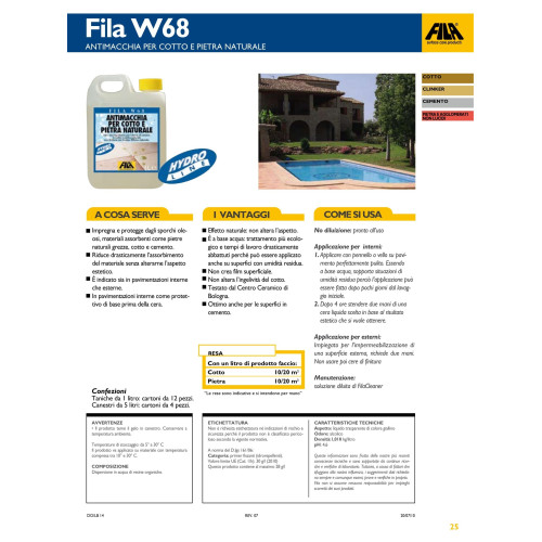 Fila W68 Oleorepellente Lt.1