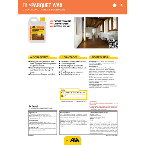 Filaparquet Wax Lt.1 cera Fila