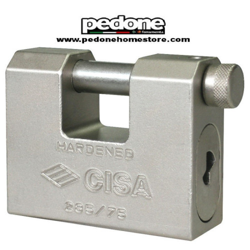 CISA LUCCHETTO ANTI SCASSO MM 75 E MM 84 ACCIAIO CEMENTATO