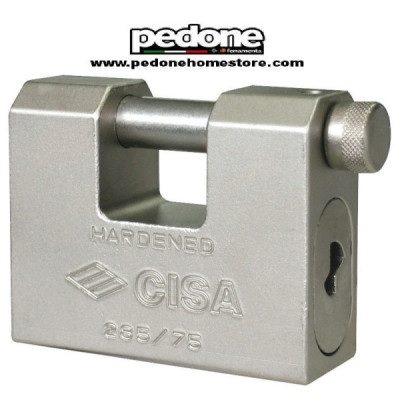 CISA LUCCHETTO ANTI SCASSO MM 75 E MM 84 ACCIAIO CEMENTATO