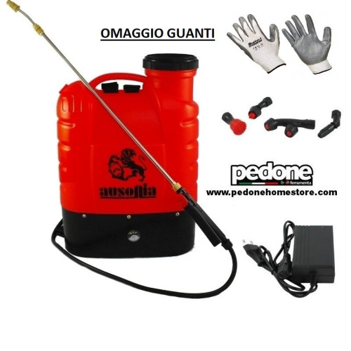 Pompa a spalla a batteria 16 lt Ausonia 10Ah con Batteria al Litio