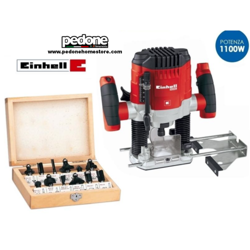 Fresatrice verticale 1100W con set 12 frese in box Einhell - TH-RO 1155 E KIT